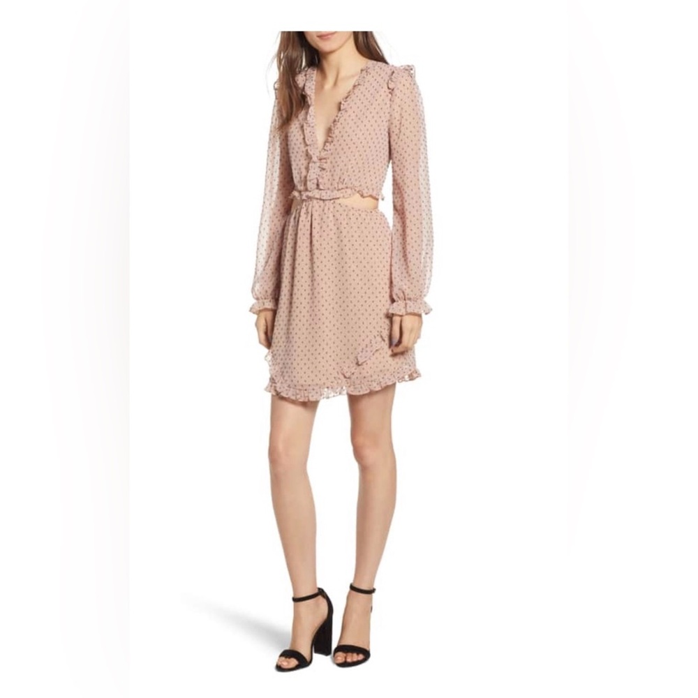 Nordstrom dress. From back it looks like two piece. 
Beautiful mauve color.